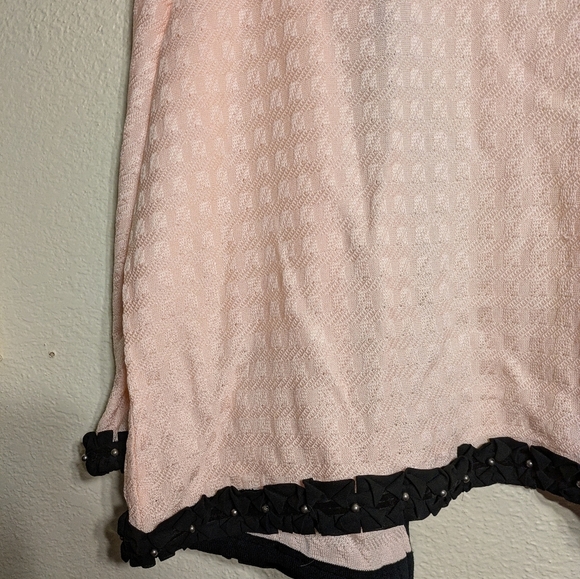 Ming Wang Pink Jacket with Black Trim Size Xl Pre-owned - Picture 7 of 7